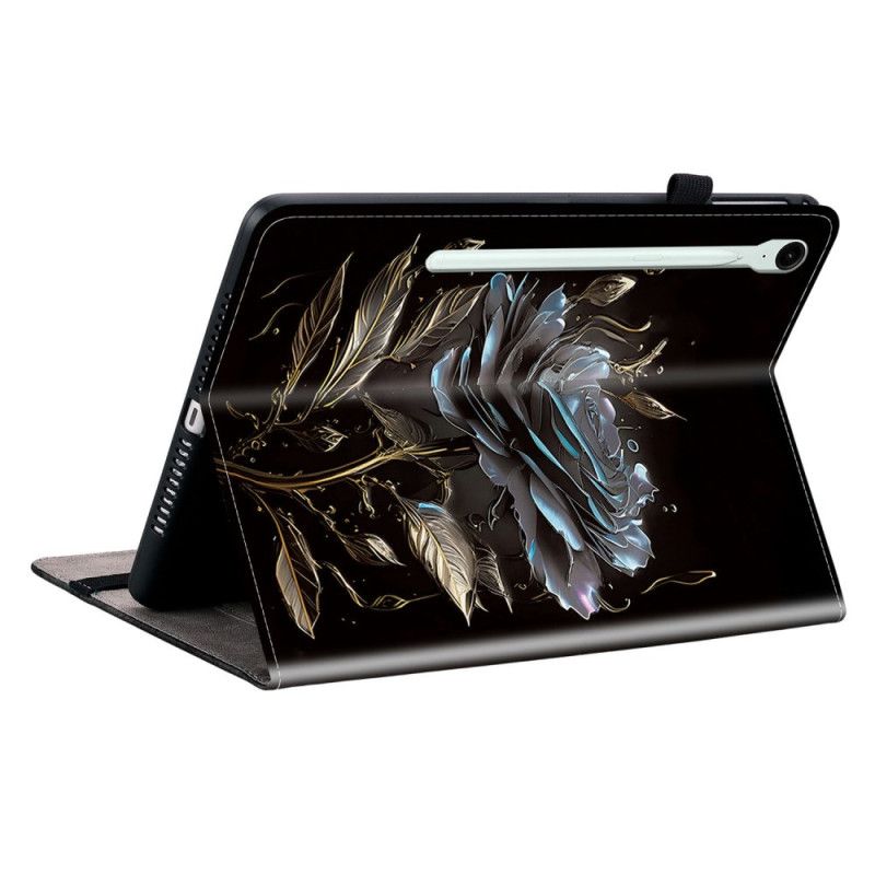 Etui Til Samsung Galaxy Tab S10 Fe Plus Elegant Sort Rosebeskyttelse