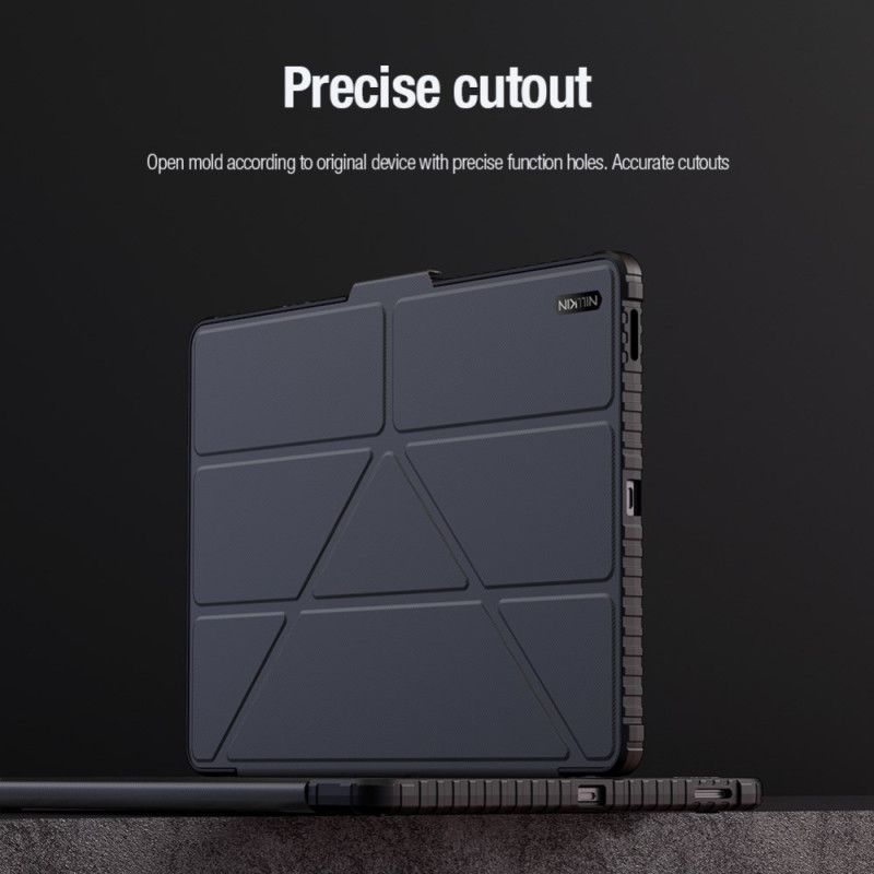 Samsung Galaxy Tab S10 Fe Plus Nillkin-bumper Med Origami-stativ Og Glidende Cover