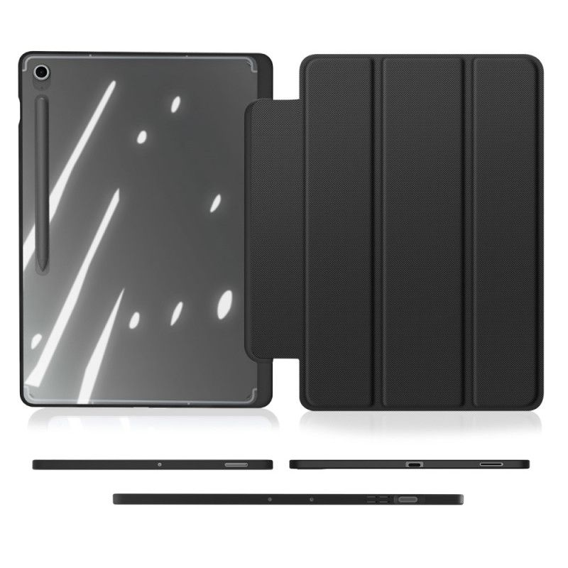 Samsung Galaxy Tab S10 Fe Plus Transparent Bagside Med Tre Paneler