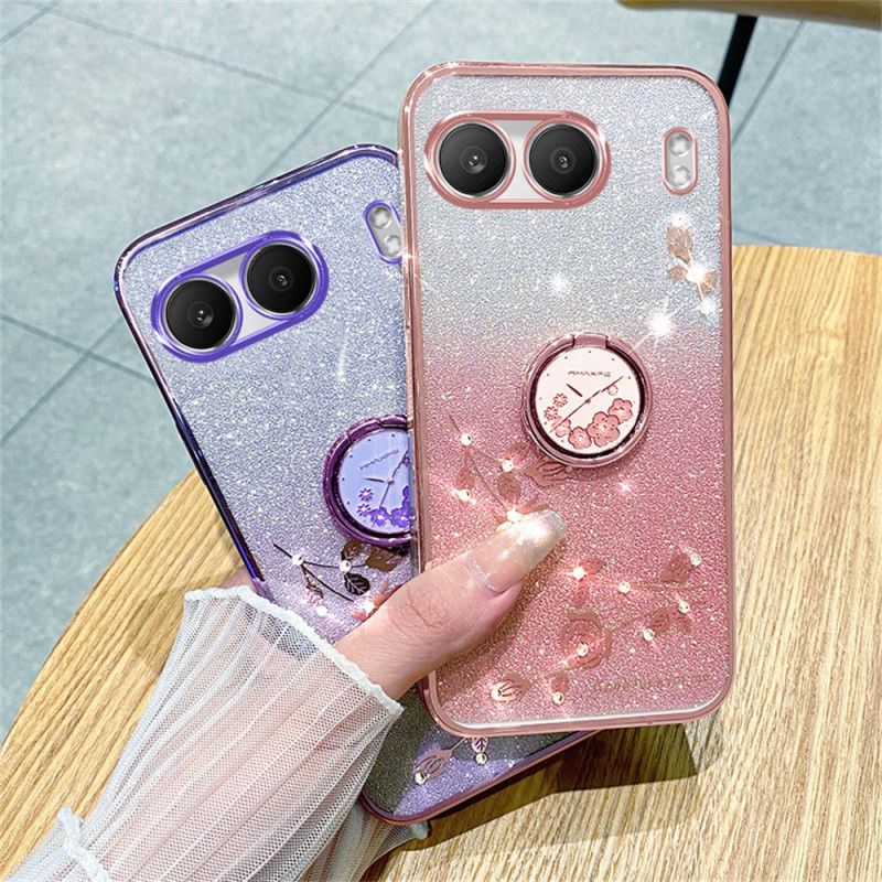 Cover Oneplus Nord 4 Kadem Ringholder Med Pailletter Og Rhinsten