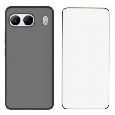 Cover Til Oneplus Nord 4 Mat Silikone Med Hærdet Glasskærm Beskyttelse