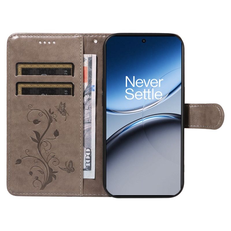 Flip Cover Oneplus Nord 4 Blomstermønster