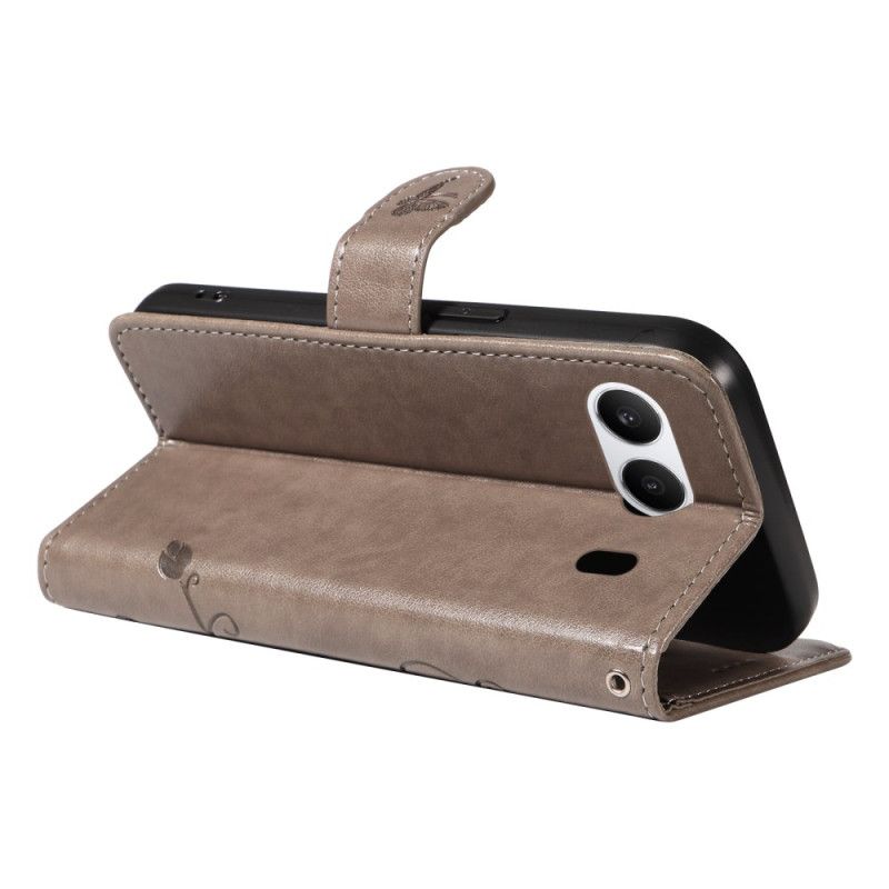 Flip Cover Oneplus Nord 4 Blomstermønster