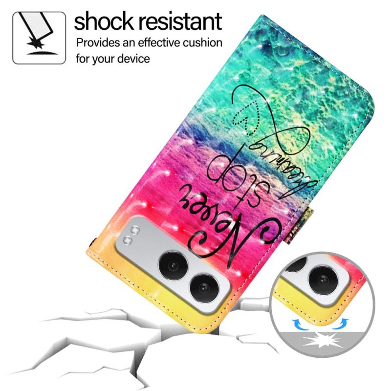 Flip Cover Oneplus Nord 4 Stop Aldrig Drømmer