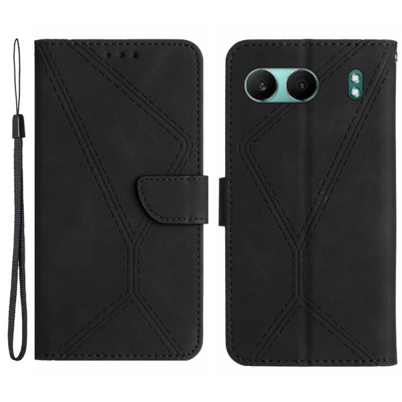 Flip Cover Oneplus Nord 4 Striber Og Trækrem
