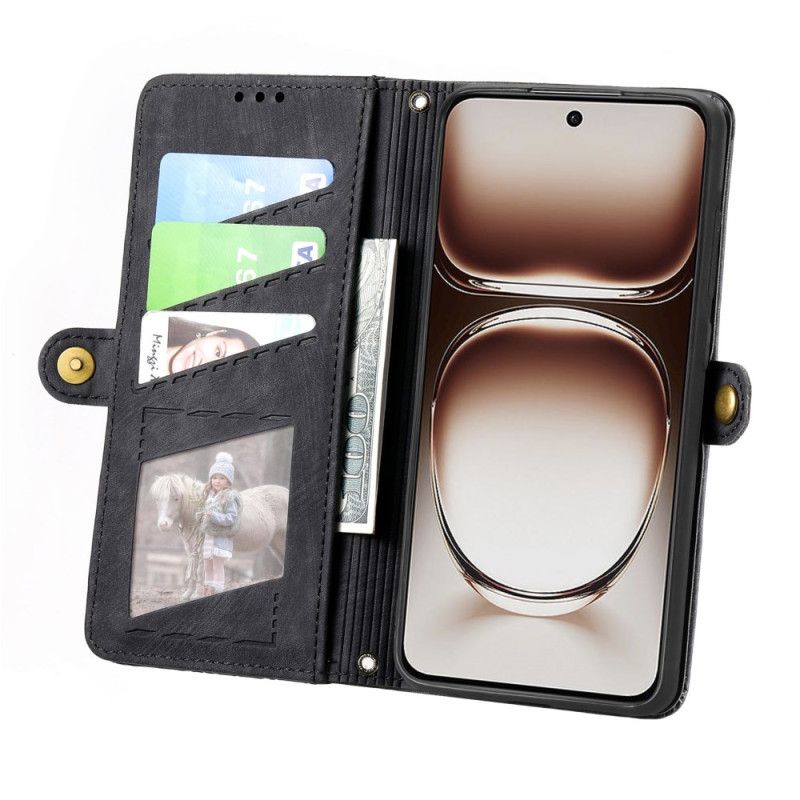 Flip Cover Til Oneplus Nord 4 Pung Med Geometrisk Mønster