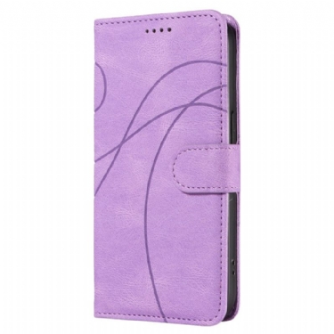 Læder Cover Oneplus Nord 4 Bølget Linje