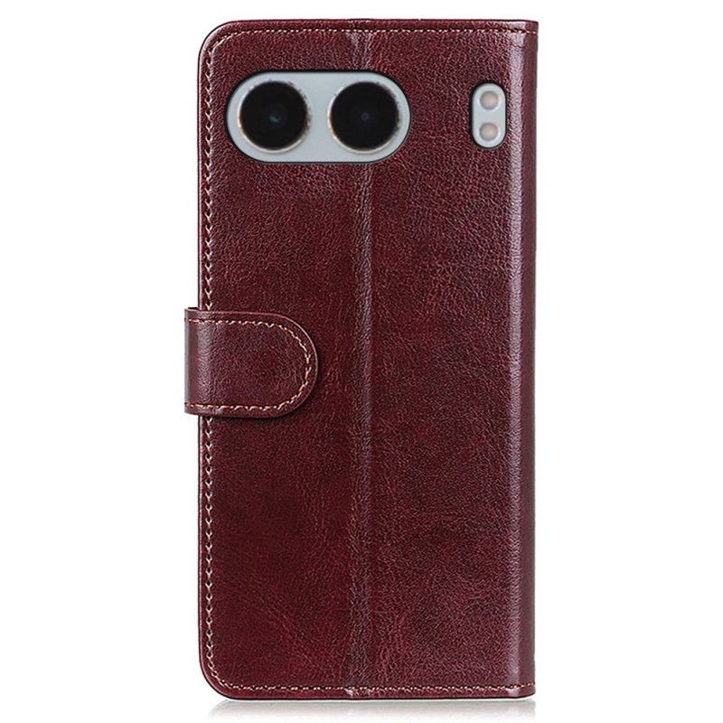 Læder Cover Oneplus Nord 4 Laklæder I Kunstlæder