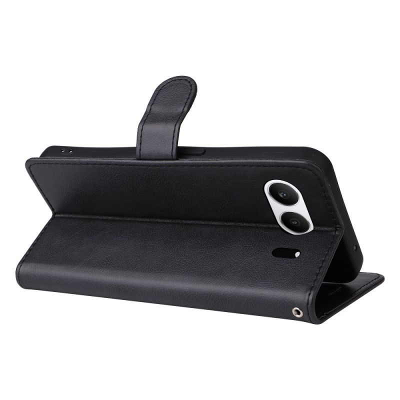 Læder Cover Oneplus Nord 4 Telefon Etui Ensfarvet Lædereffekt