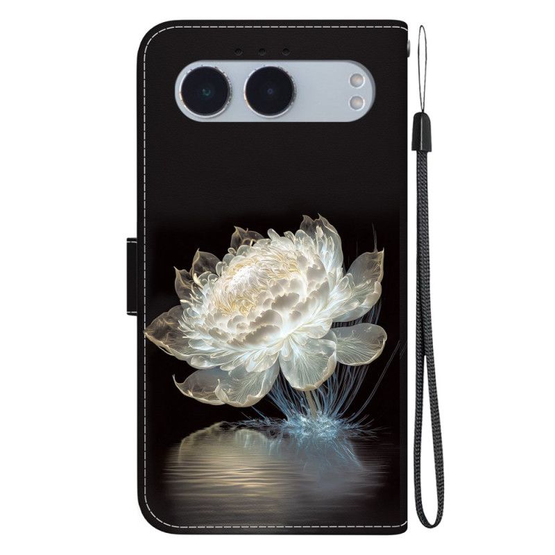 Læder Cover Oneplus Nord 4 Telefon Etui Krystalpæon-snor