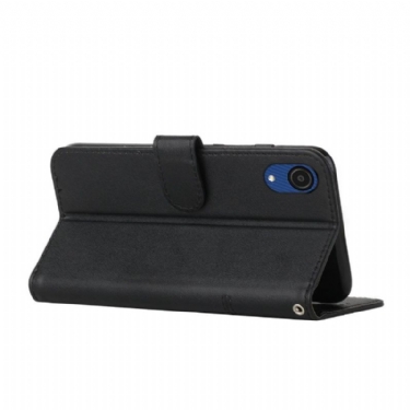 Flip Cover Samsung Galaxy A03 Core Retro Lædereffektlinjer