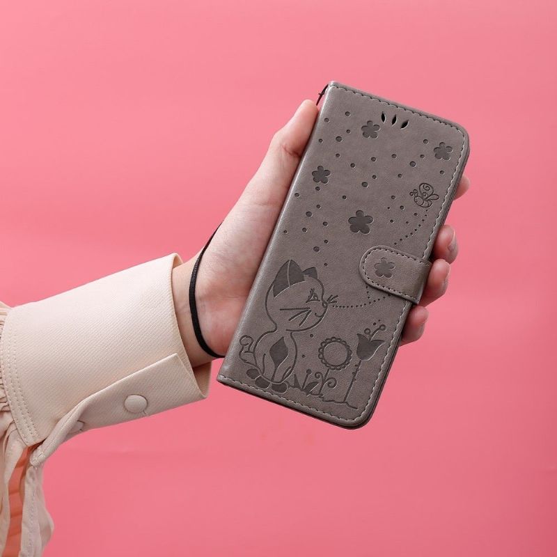 Læder Cover Samsung Galaxy A03 Core Original Illustration Kat