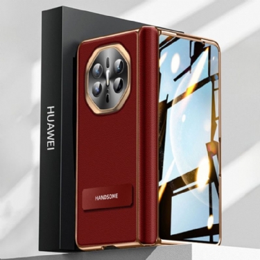 Cover Huawei Mate X6 Tekstureret Kunstlæder Med Skærmbeskytter