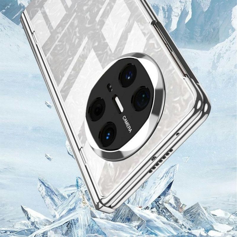 Cover Huawei Mate X6 Transparent Med Hængsel Og Hærdet Glas