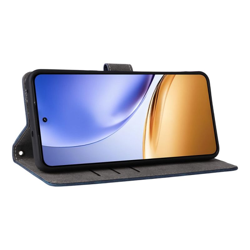 Flip Cover Realme 14t 5g Rfid-beskyttelse Ruskindseffekt