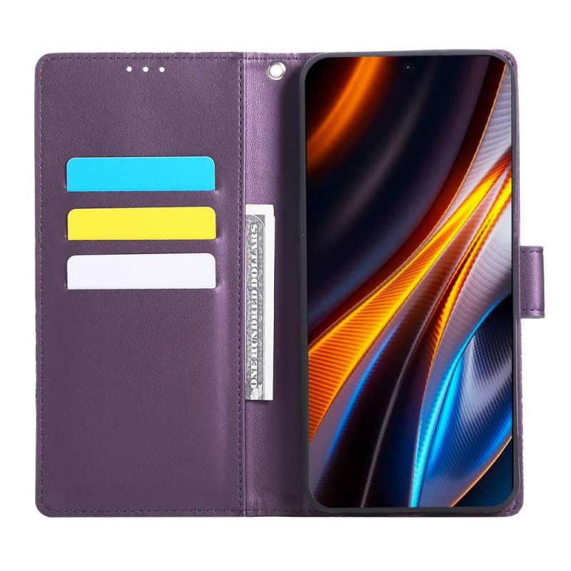 Læder Cover Realme 14t 5g Telefon Etui Blondeblomster