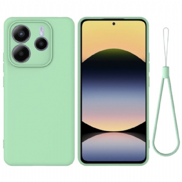 Cover Til Xiaomi Redmi Note 14 5g Flydende Silikone Med Snor