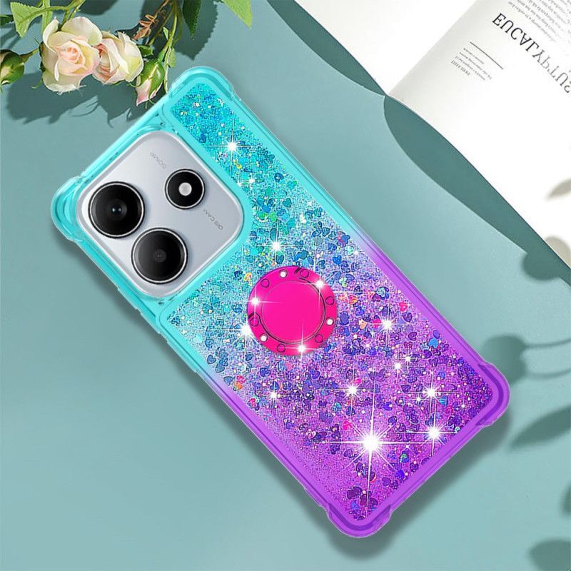 Cover Til Xiaomi Redmi Note 14 5g Gradient Glitter Med Holder