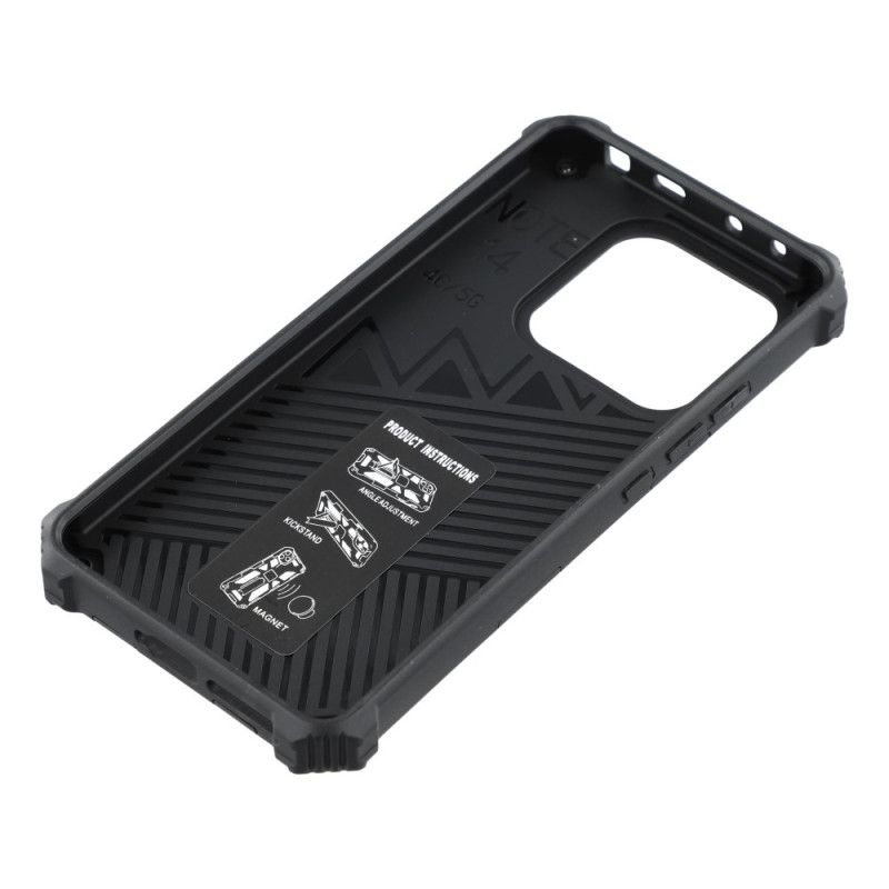 Cover Til Xiaomi Redmi Note 14 5g Robust Med Integreret Stativ