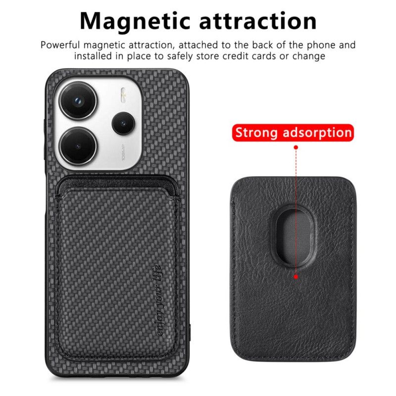 Cover Xiaomi Redmi Note 14 5g Aftagelig Magnetisk Kortholder