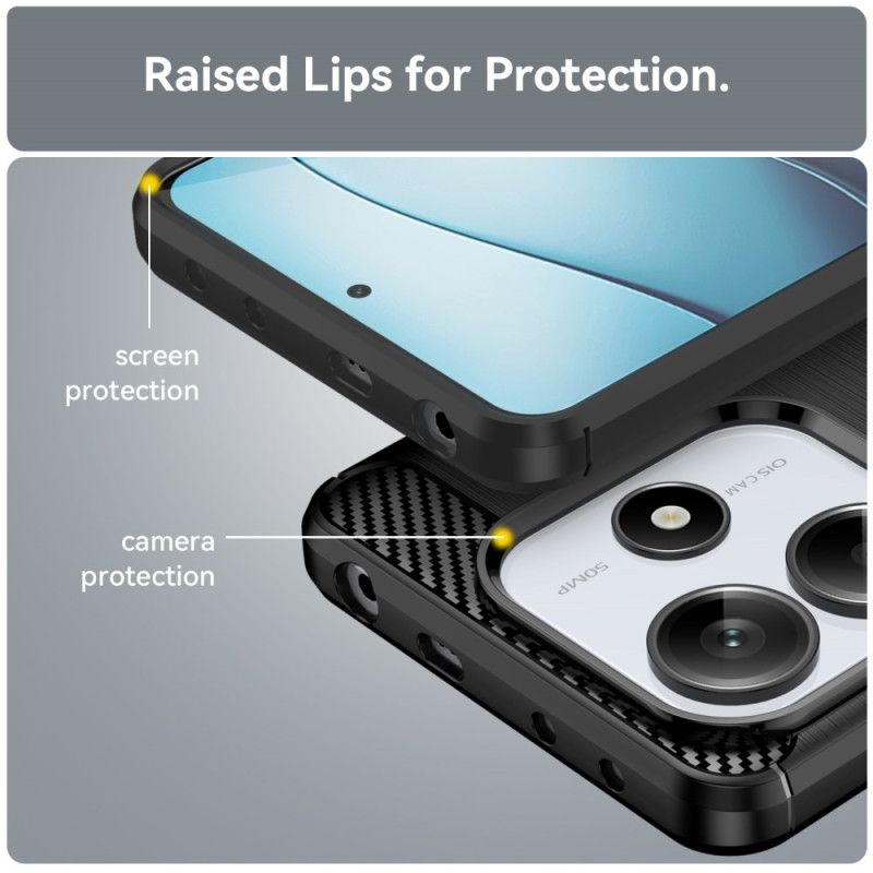 Cover Xiaomi Redmi Note 14 5g Børstet Kulfiber