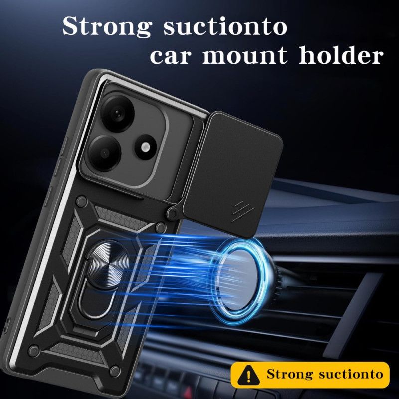 Cover Xiaomi Redmi Note 14 5g Skydeligt Kameradæksel Og Stativ