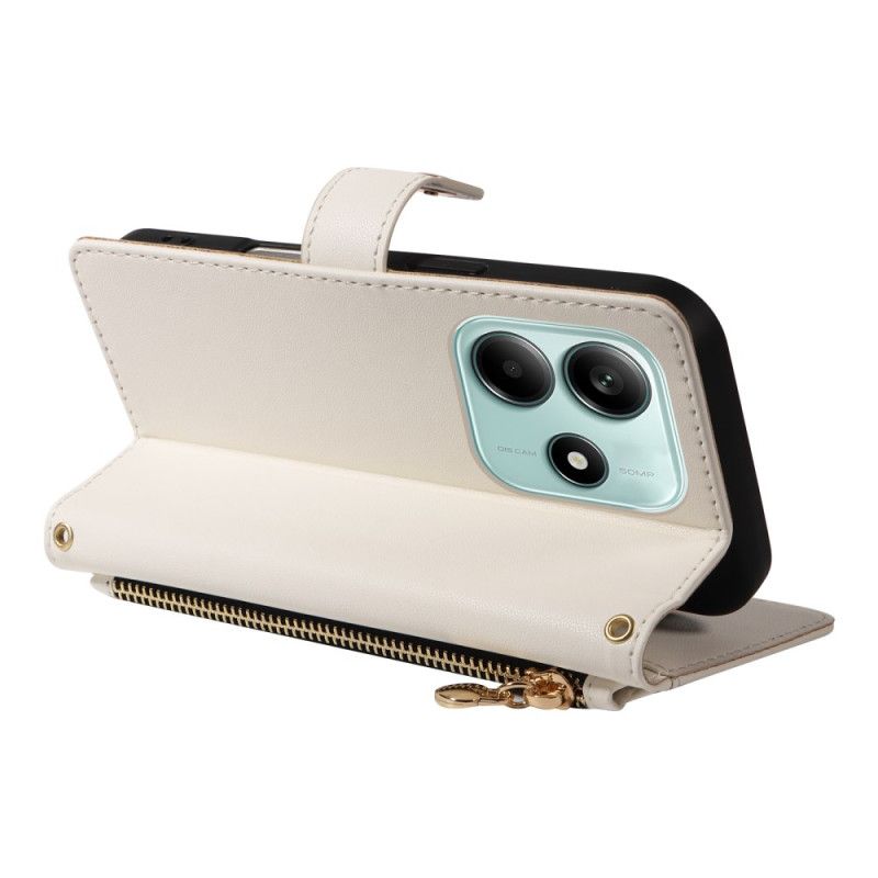 Flip Cover Til Xiaomi Redmi Note 14 5g Quiltet Med Stropper