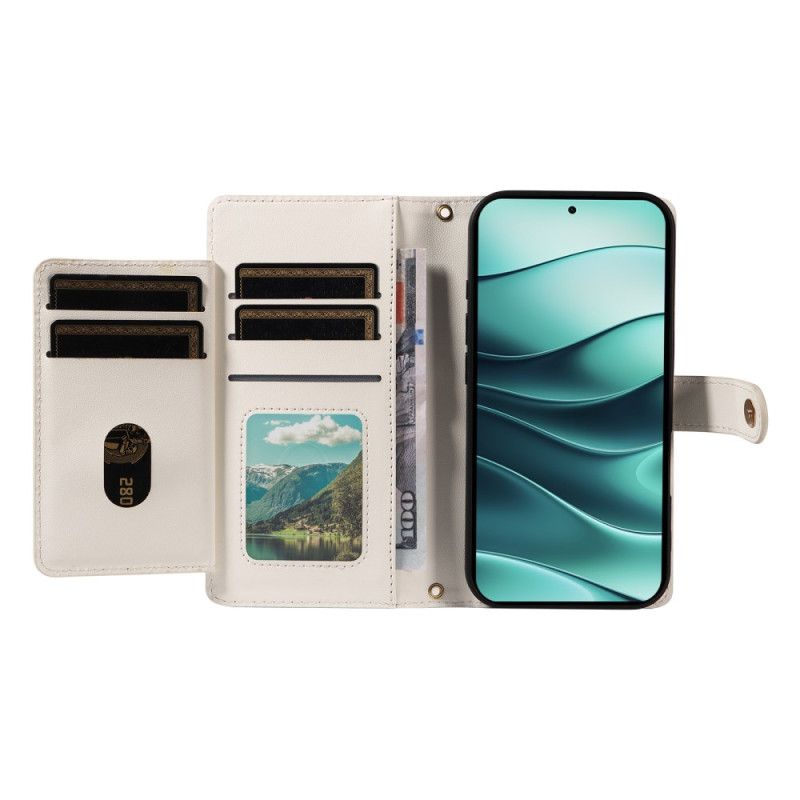 Flip Cover Til Xiaomi Redmi Note 14 5g Quiltet Med Stropper