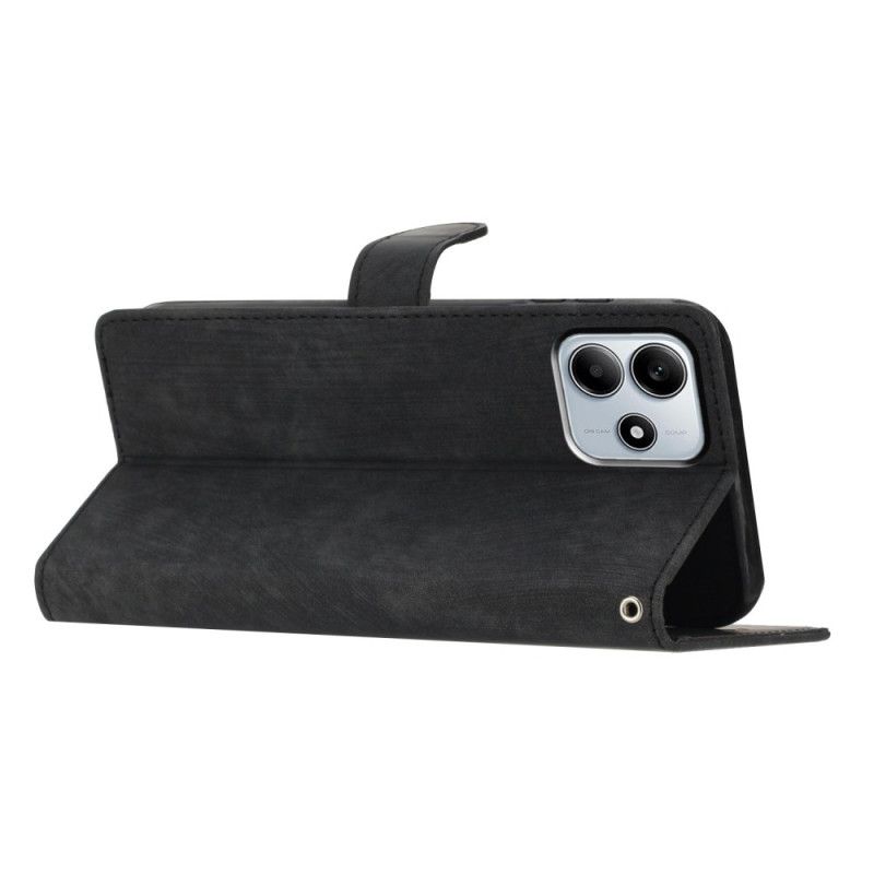 Flip Cover Til Xiaomi Redmi Note 14 5g Ruskindseffekt Med Rem