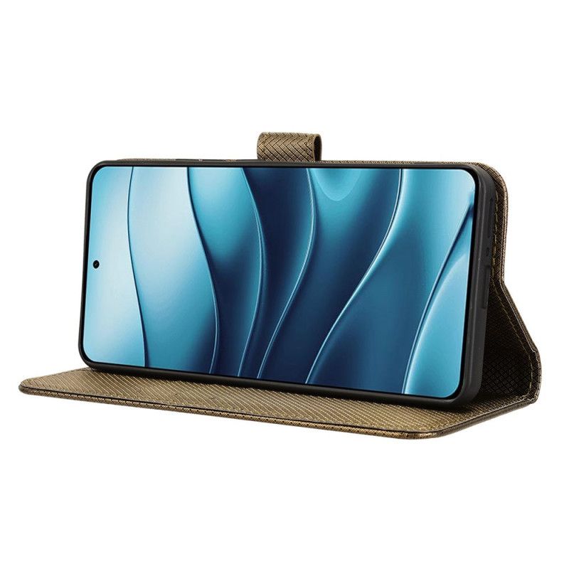 Flip Cover Til Xiaomi Redmi Note 14 5g Tekstur Diamant