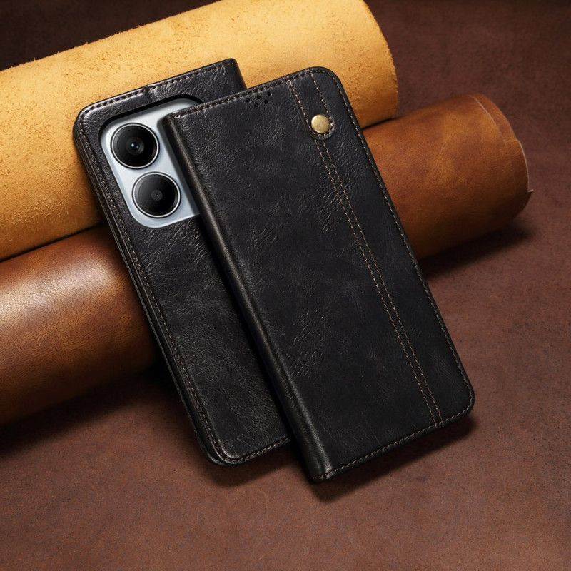 Flip Cover Til Xiaomi Redmi Note 14 5g Vokset Kunstlæder
