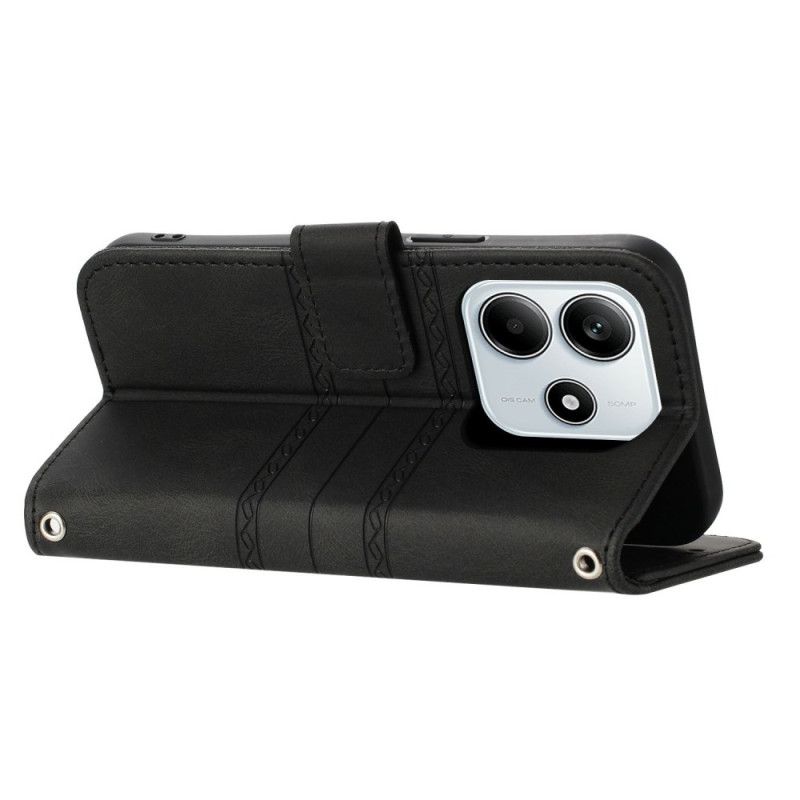 Flip Cover Xiaomi Redmi Note 14 5g Frisemønster Med Rem