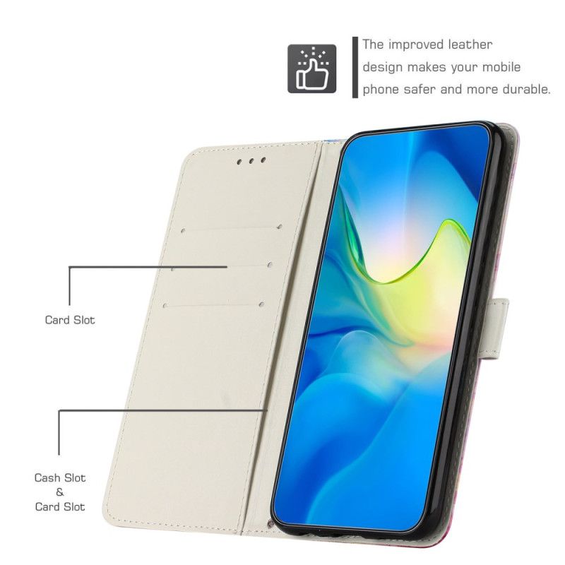 Flip Cover Xiaomi Redmi Note 14 5g Marmor Stil Med Rem