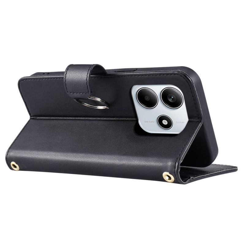 Flip Cover Xiaomi Redmi Note 14 5g Quiltet Med Rem Og Skulderrem