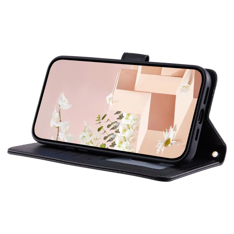 Flip Cover Xiaomi Redmi Note 14 5g Quiltet Med Skulderrem Og Rem