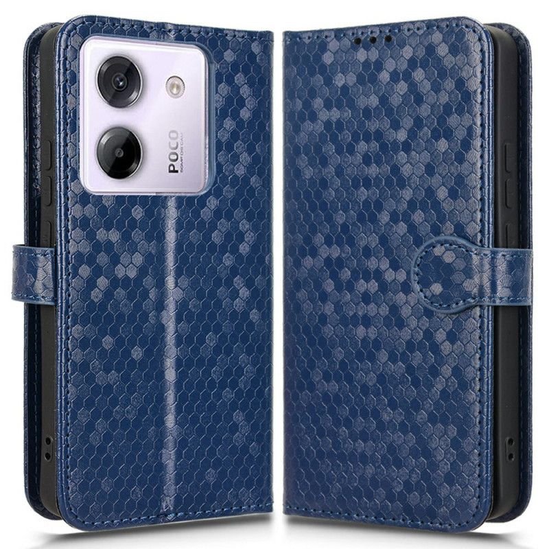 Flip Cover Xiaomi Redmi Note 14 5g Skinnende Pigge Med Snor