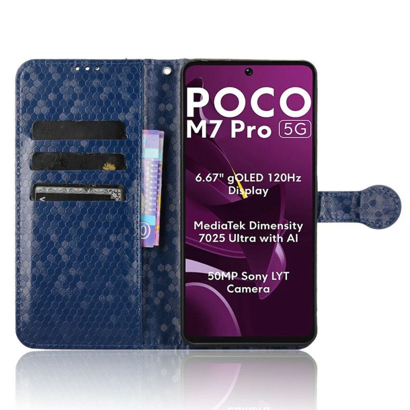 Flip Cover Xiaomi Redmi Note 14 5g Skinnende Pigge Med Snor