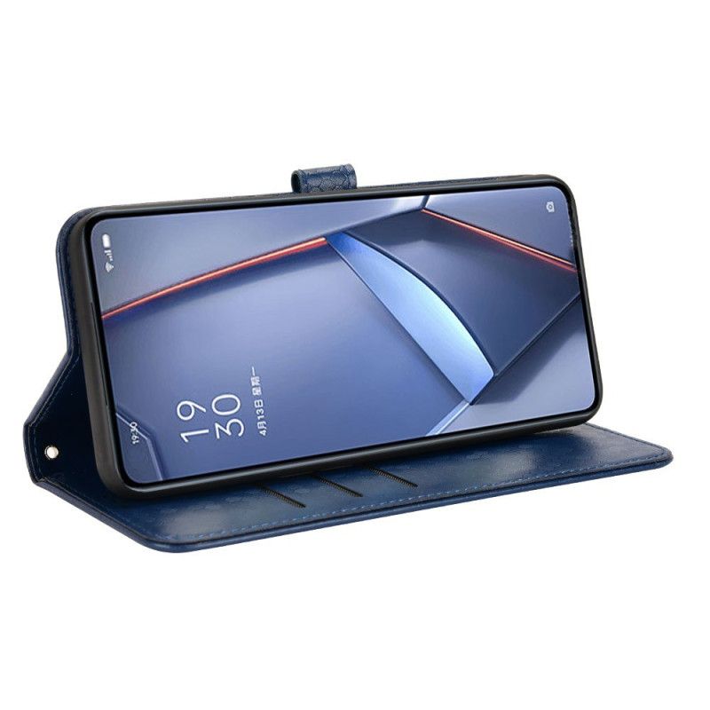 Flip Cover Xiaomi Redmi Note 14 5g Skinnende Pigge Med Snor