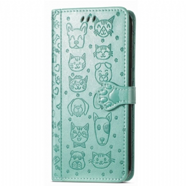 Læder Cover Xiaomi Redmi Note 14 5g Telefon Etui Animerede Dyr