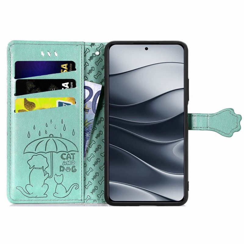 Læder Cover Xiaomi Redmi Note 14 5g Telefon Etui Animerede Dyr