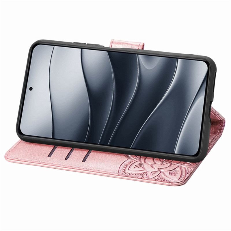 Læder Cover Xiaomi Redmi Note 14 5g Telefon Etui Barok Sommerfugl