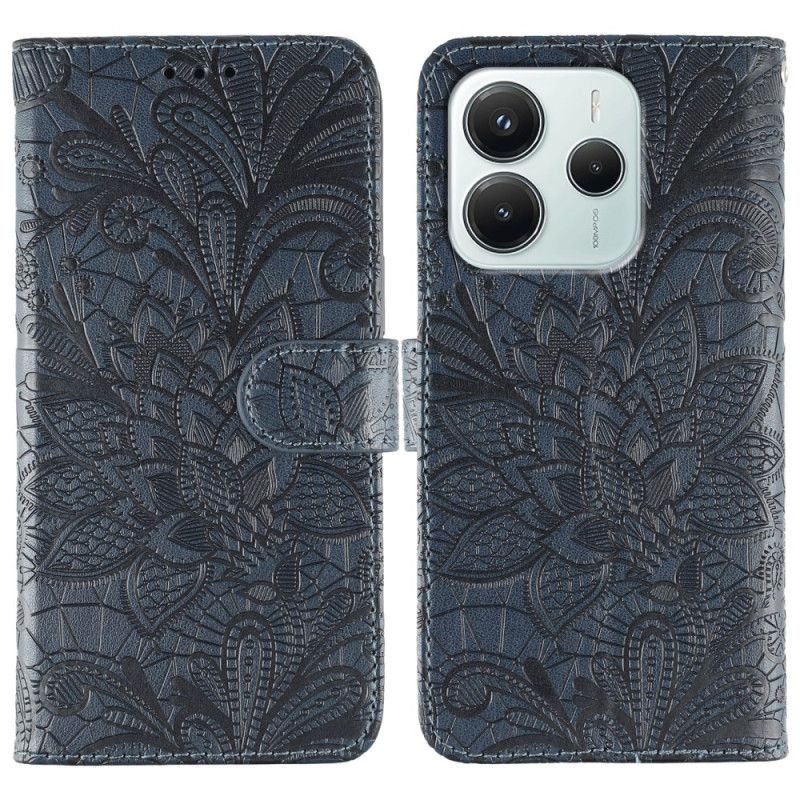 Læder Cover Xiaomi Redmi Note 14 5g Telefon Etui Blonde Mandala