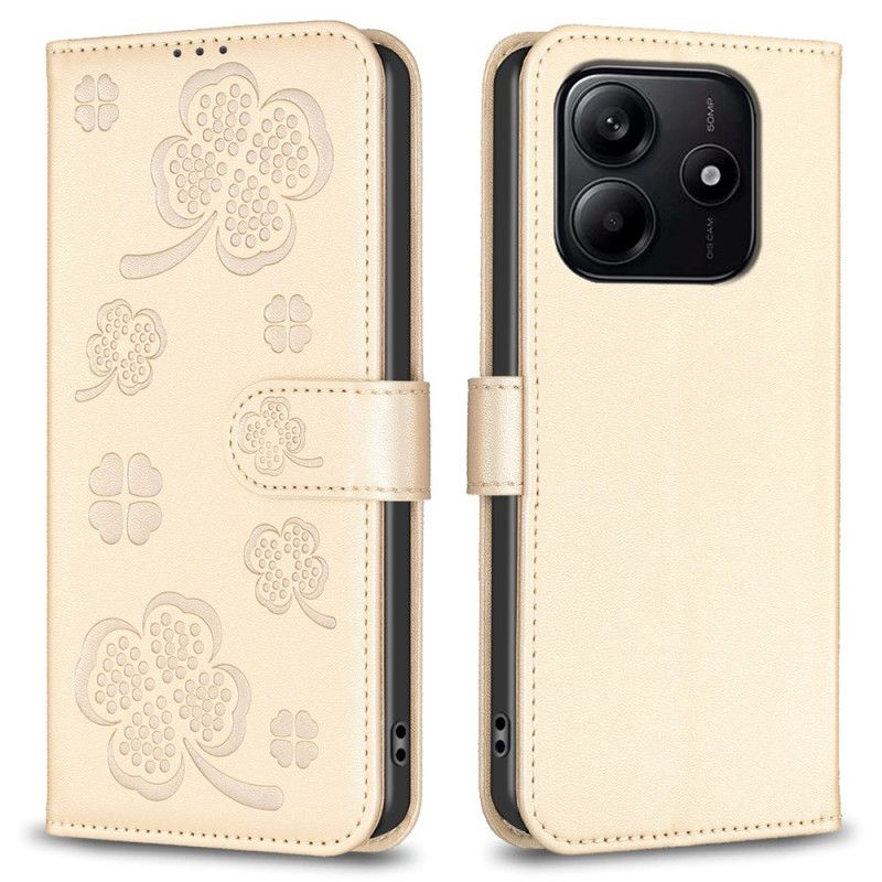 Læder Cover Xiaomi Redmi Note 14 5g Telefon Etui Kløver