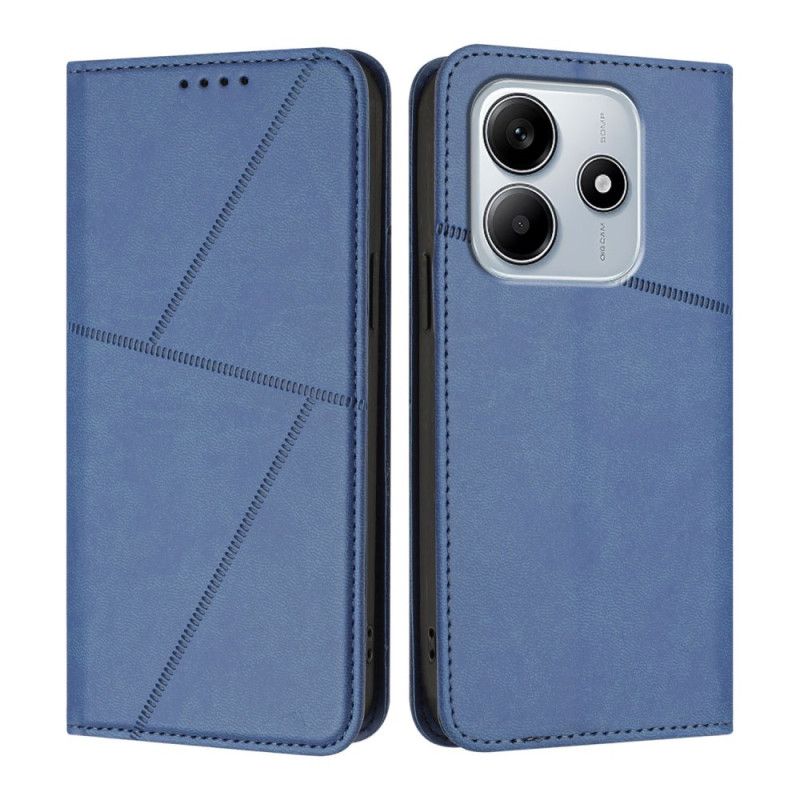 Læder Cover Xiaomi Redmi Note 14 5g Telefon Etui Linjer