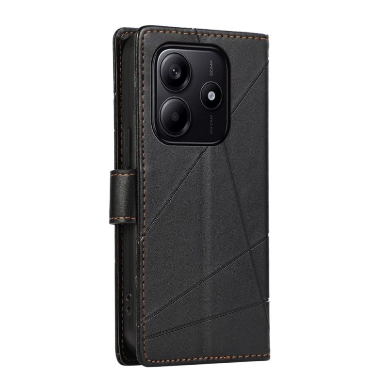 Læder Cover Xiaomi Redmi Note 14 5g Telefon Etui Linjer
