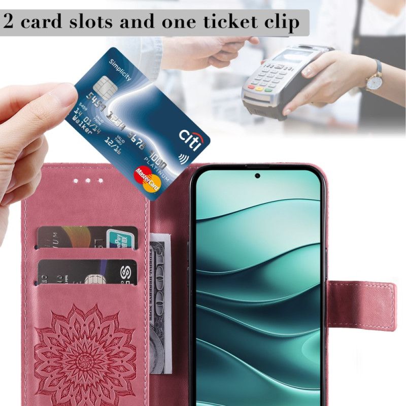 Læder Cover Xiaomi Redmi Note 14 5g Telefon Etui Mandala