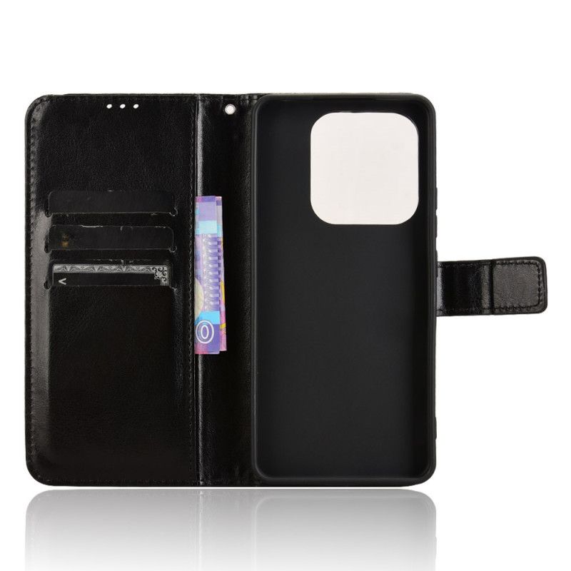 Læder Cover Xiaomi Redmi Note 14 5g Telefon Etui Prangende Faux Leather