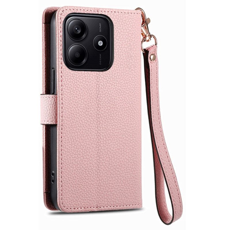 Læder Cover Xiaomi Redmi Note 14 5g Telefon Etui Rfid Med Pung Og Rfid Lynlåslomme