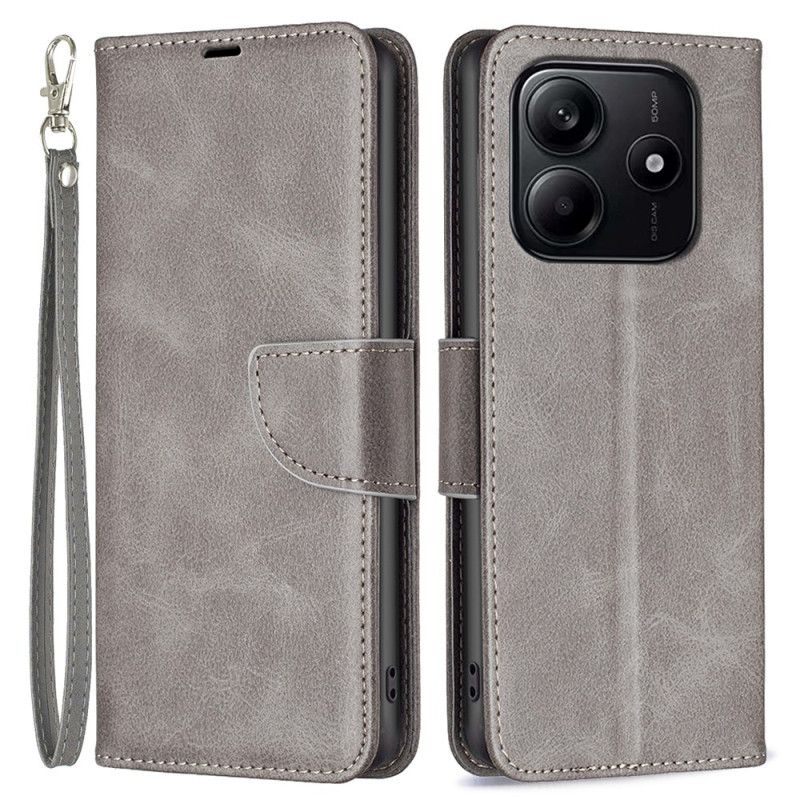 Læder Cover Xiaomi Redmi Note 14 5g Telefon Etui Skrå Lås