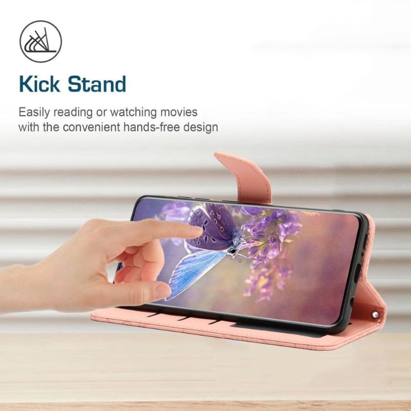 Flip Cover OnePlus Nord 2T 5G Illustration Sommerfugle- Og Blomsterrem